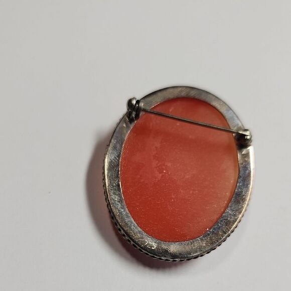 Sterling Silver 925 Cameo Vintage Brooch - Picture 2 of 8